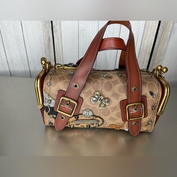 COACH LIMITED EDITION X KEITH HARING MAILBOX 24 BAG 1941 Handbag Tea Rose - Picture 7 of 16